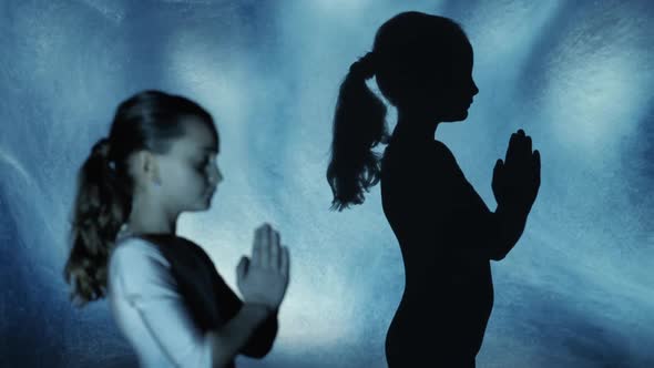 Praying Kid Children Faith Religion God Girl Blue
