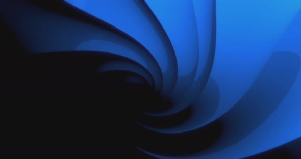 Rotation of the Blades of an Abstract Funnel of Blue Colors Animation Abstract Background Seamless