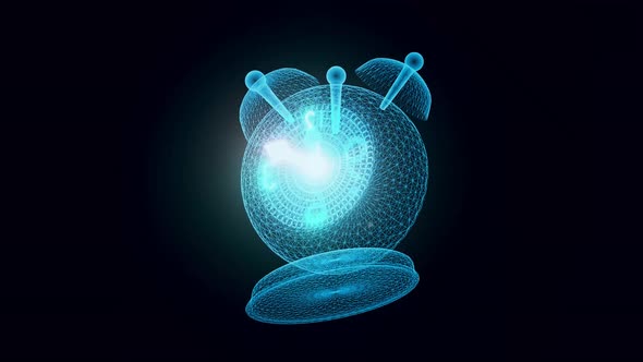 Alarm Clock Hologram Rotating 4k alt