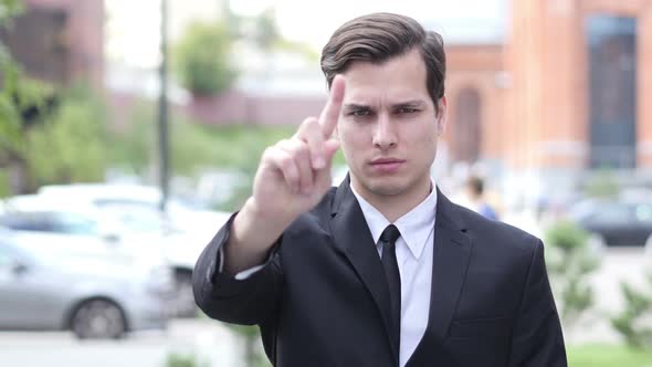 No, Never, Disliking and Rejecting Gesture by Waving Finger, Businessman