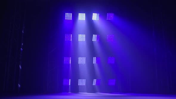 Stage with Spot Lighting, Shining Empty Scene for Holiday Show, Award Ceremony or Advertising on the