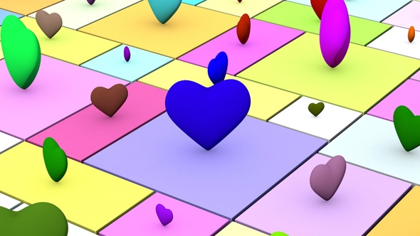 Colourful Hearts Background