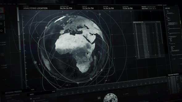 Military Air Base Target Position Analysis Via Spying Software Interface alt