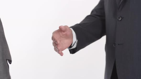 Handshake on White Background