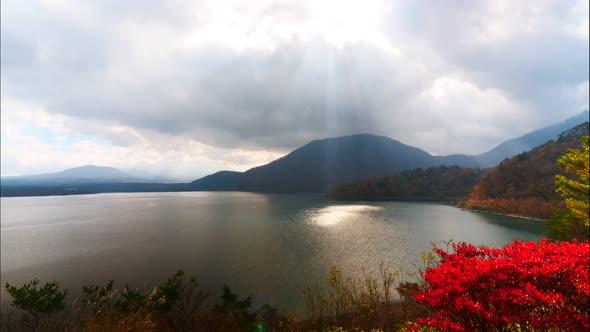 Beautiful nature in Kawaguchiko with Mountain Fuji in Japan