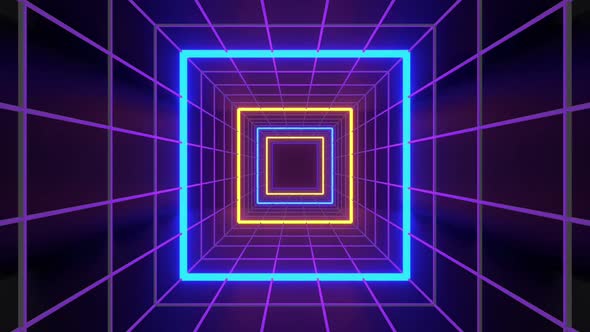 Cube Grid Neon 02 Hd alt
