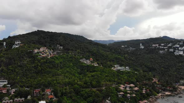 Beautiful high view of nature with sea ocean