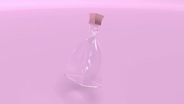 Empty Glass Jar in Realistic 3d Style Body Care Able to Loop Seamless