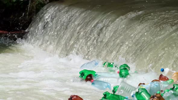 Embankment Pile of Garbage From Plastic Bottles