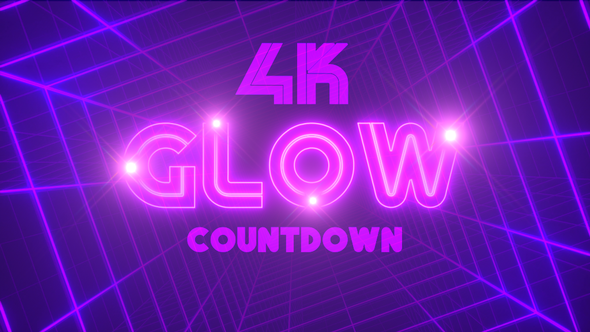 4k Glow Countdown Purple alt