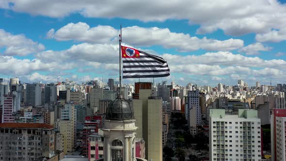 Cityscape of Sao Paulo Brazil. Stunning landscape of downtown district city.