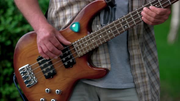 Man Playing Guitar Outdoor