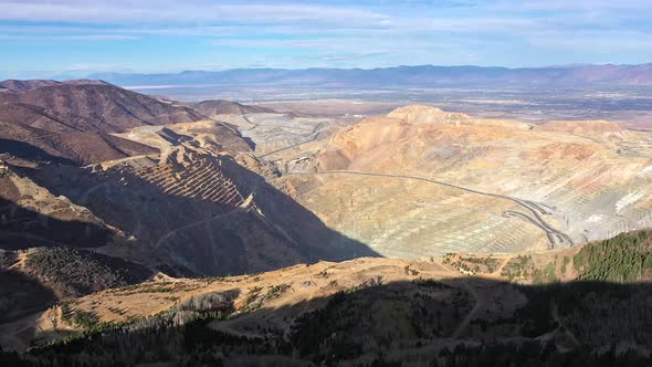 Aerial view of the Bingham Canyon mine in Utah