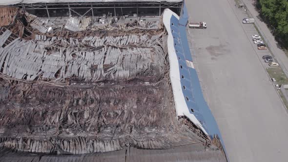 Bucha Ukraine  Warehouse Destroyed By War