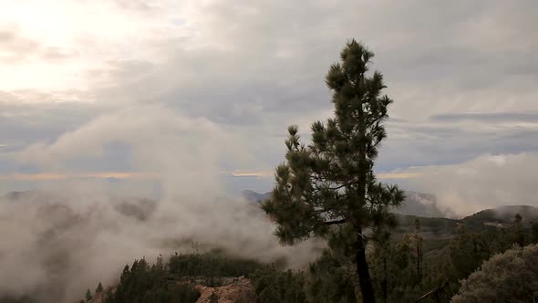 Clouds Moving Over the Mountains