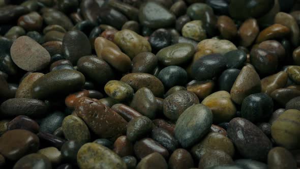 Wet Pebbles By The Beach