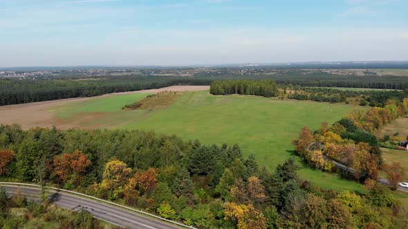 Aerial nature landscape