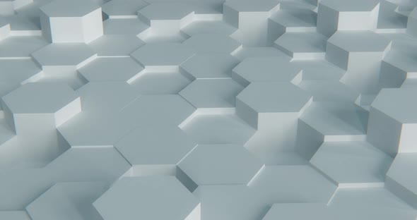 White Hexagons - 4K