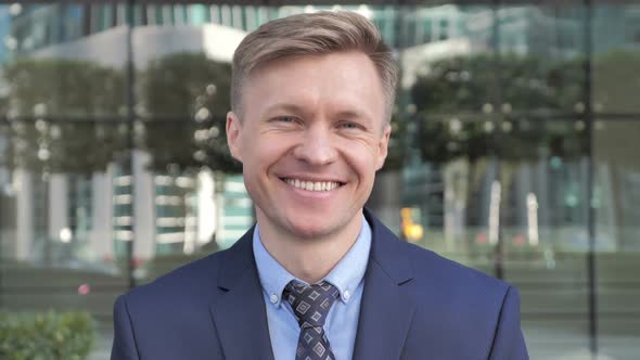 Yes Businessman Accepting Offer By Shaking Head