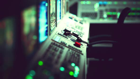 Empty Power Plant Control Room