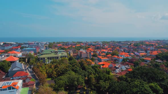 Aerial View Of The Beautiful City On The Ocean