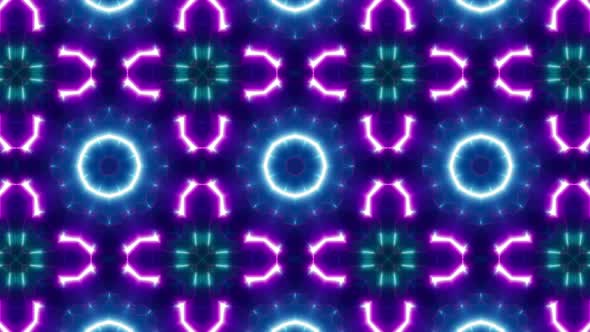 Neon Light Beam Kaleidoscope Background Loop 4K 12
