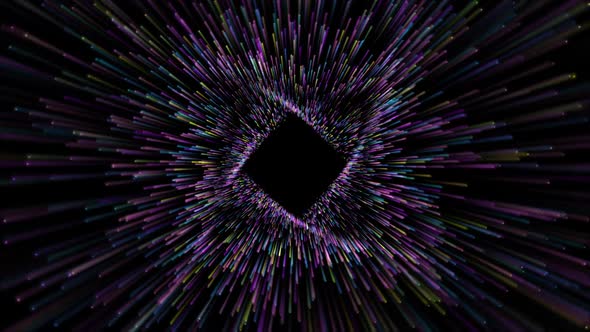Colorful Particles Tunnel