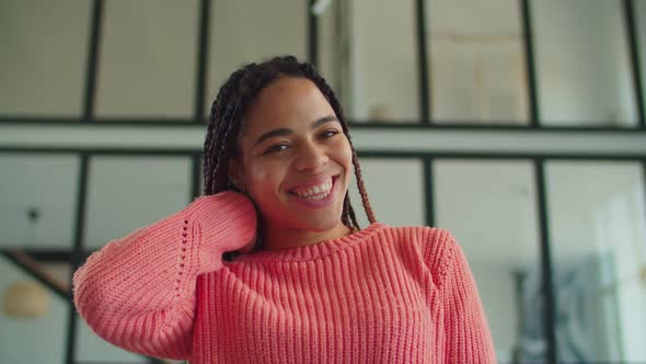 Charming African American Woman with Dreadlocks