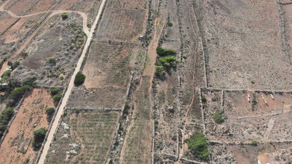 Aerial drone video from northern Malta near the Ghajn Znuber Tower.