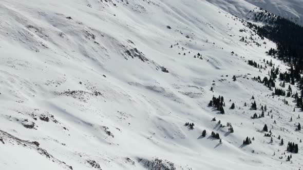 Aerial views of mountain peaks from Loveland Pass, Colorado