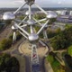 Flying Shot of Atomium, Scientific Monument of Belgium Brussels - VideoHive Item for Sale