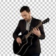 Young man playing guitar, Alpha Channel - VideoHive Item for Sale