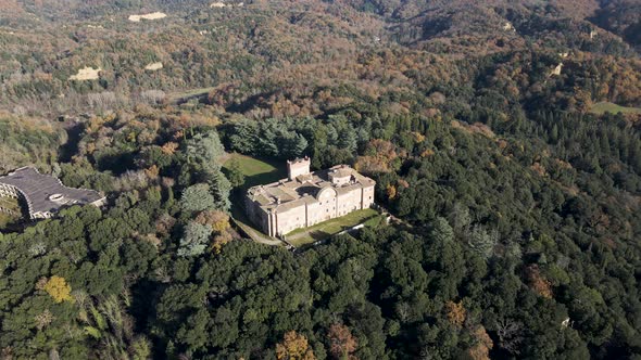 Aerial view of Sammezzano Castle, Reggello, Florence, Italy.