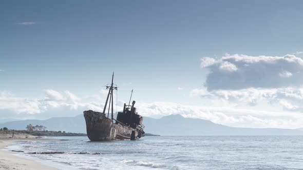 Shipwreck near Gythio Greece