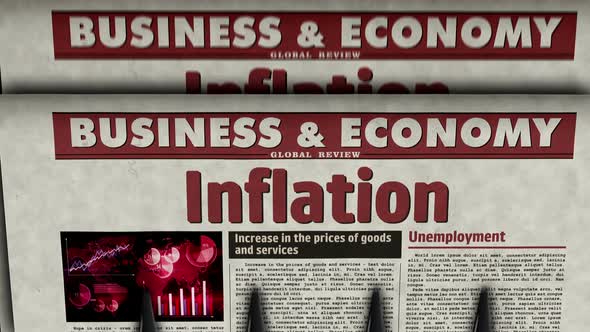 Inflation, unemployment and rising prices newspaper printing press