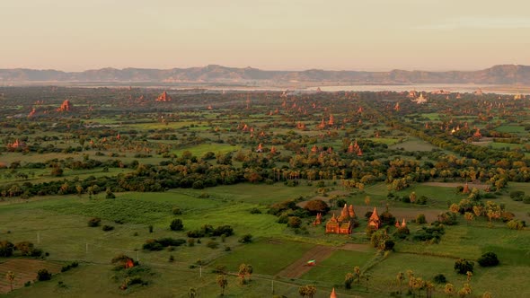 Flying over the amazing landscape of Myanmar alt