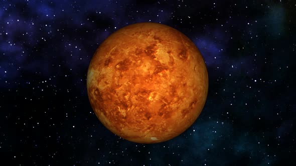 Zoom Out 3d Realistic Venus Planet