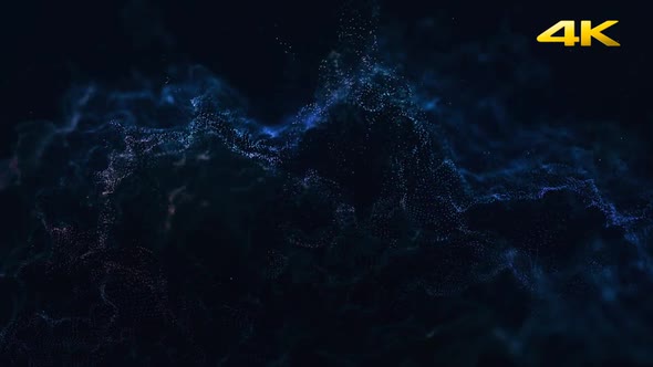 Abstract Particles Wave 4K