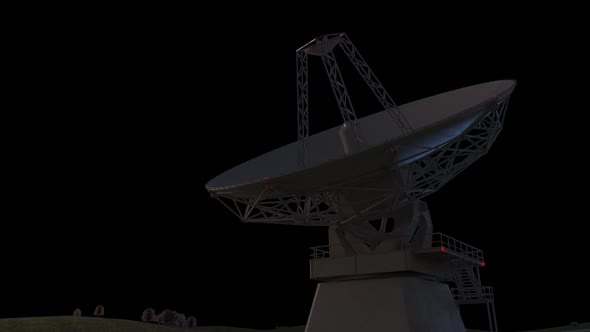 a space antenna or ground observatory observing the cosmos from the earth's surface
