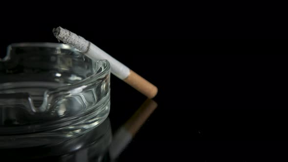 Nicotine in ashtray.