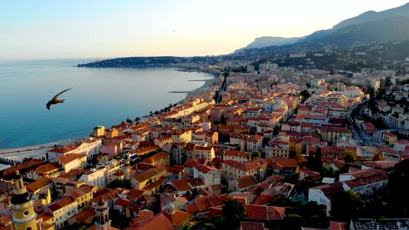 Menton France Cote d Azur France View on Old Part of Menton ProvenceAlpesCote d'Azur France