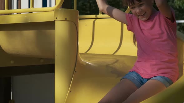 Kid Slide on Playground.