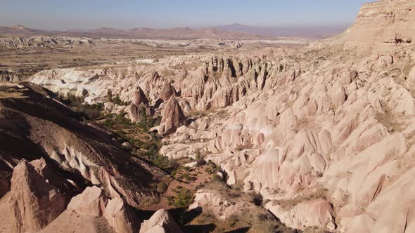 Cappadocia Landscape Aerial View. Turkey. Goreme National Park