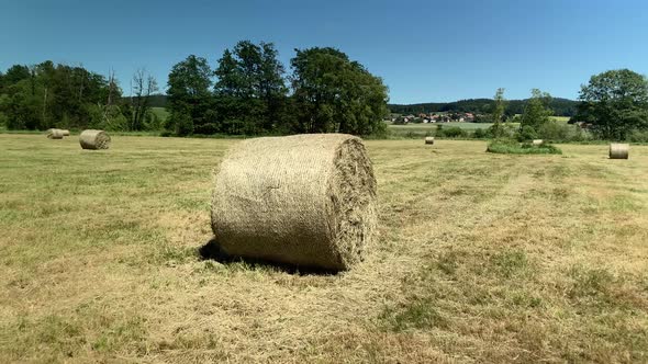 Round bales all over the field