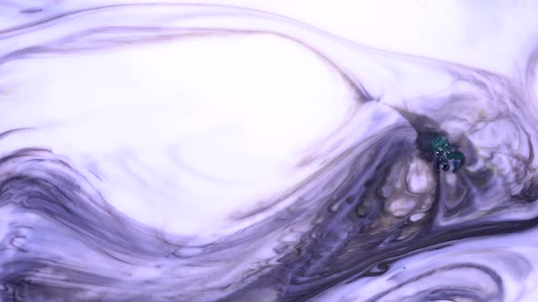 Beautiful Motion Of Liquid Paints In Milky Substance