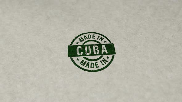 Made in Cuba stamp and stamping loop