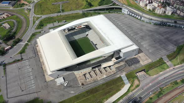 Stunning landscape of sports centre at downtown Sao Paulo.