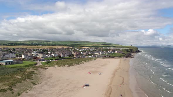 Castlerock town and beach on the north coast of Northern Ireland.