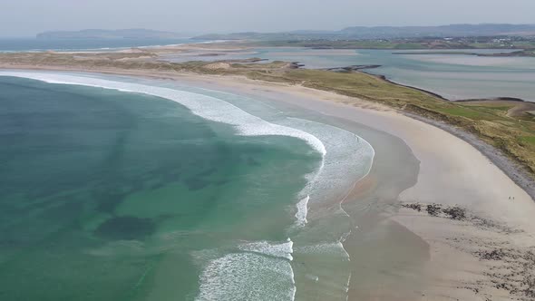 Aerial View of the Magheraroarty Beach Machaire Rabhartaigh