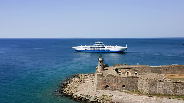 Antirrio Fortress and Ferry Boat